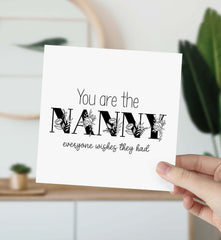 Card For Nanny Available For Mummy Mum Grandad Auntie Sister Cousin Mama Nana Gran Granny Gift Card For Mother's Day Birthday