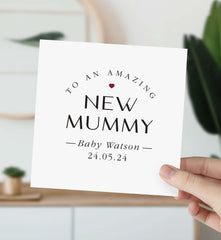 Card For New Mum With Baby Name And Birth Date Mum's Birth Gift Card For Mummy Baby Shower Gift Card Baby Birth Gift To An Amazing New Mummy