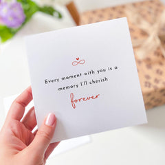 Card for Valentines Day Anniversary Birthday Thoughtful Love Card Cherish Forever Romantic Card Husband Wife Partner Boyfriend Girlfriend