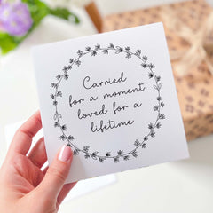 Carried For A Moment Loved For A Lifetime Card Baby Memorial Grief Card Sorry For Your Loss Sympathy Gift Card Infant Loss Miscarriage