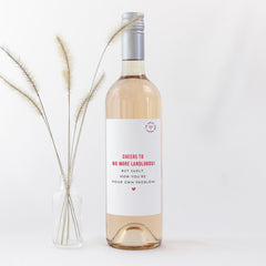 Cheers to No More Landlords Wine Label Sticker Housewarming Gift for Friend Family Wine Prosecco Bottle Sticker Homeowner Celebration