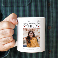 Child photo mug, My favourite child, Funny gift for dad/mum, Father's/Mother's Day, Christmas, Birthday - Pomchick