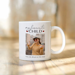 Child photo mug, My favourite child, Funny gift for dad/mum, Father's/Mother's Day, Christmas, Birthday - Pomchick