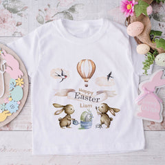 Children'S T-Shirt For Easter Personalised Bunny Design Ideal For Boys And Girls Easter Gift Or Baby'S First Easter