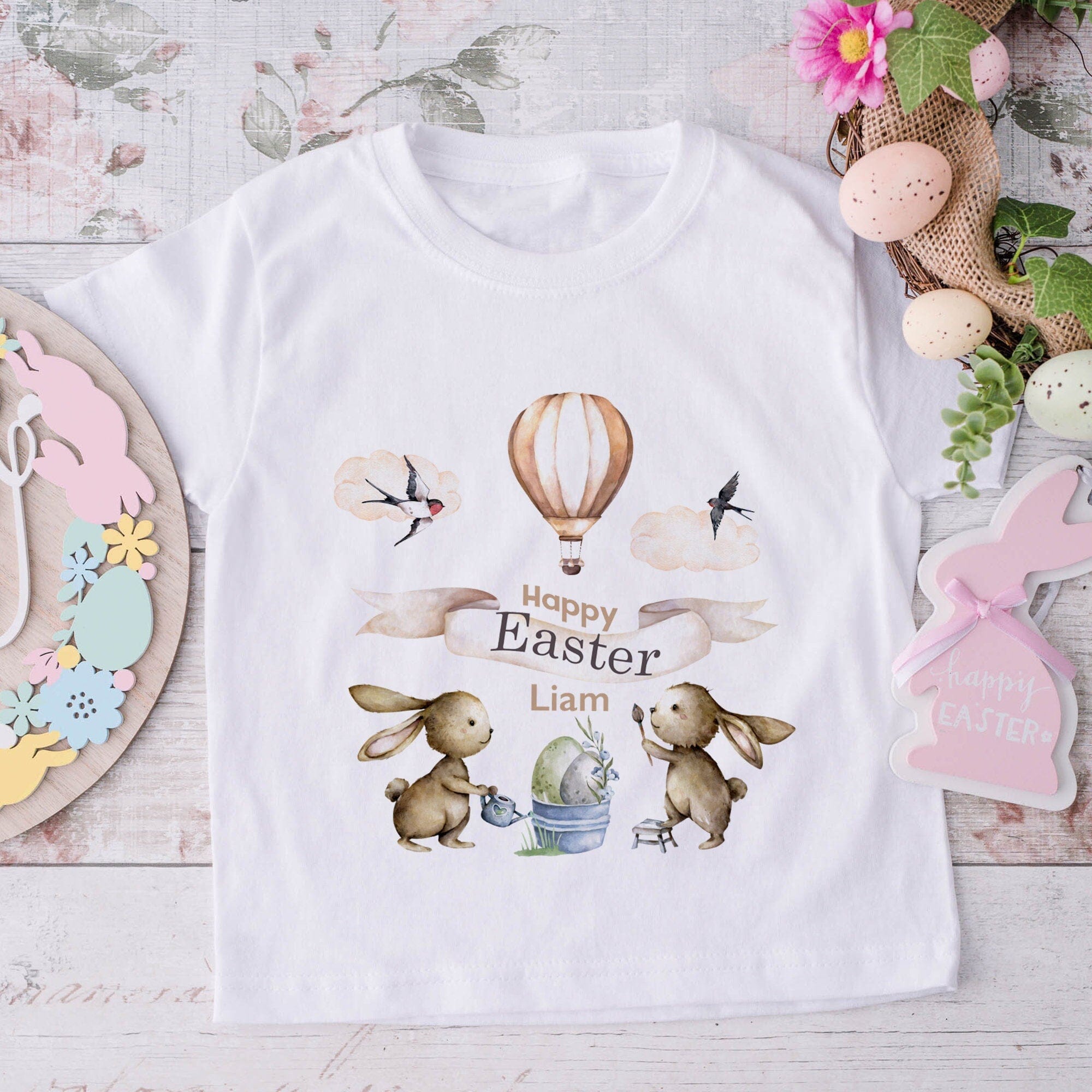 T Shirt Easter Personalised Bunny Design Ideal Easter Or S First Easter