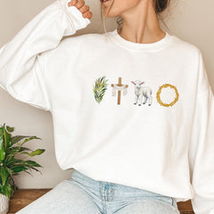 Christian Easter Jumper for Women – Religious Gift Top for Her
