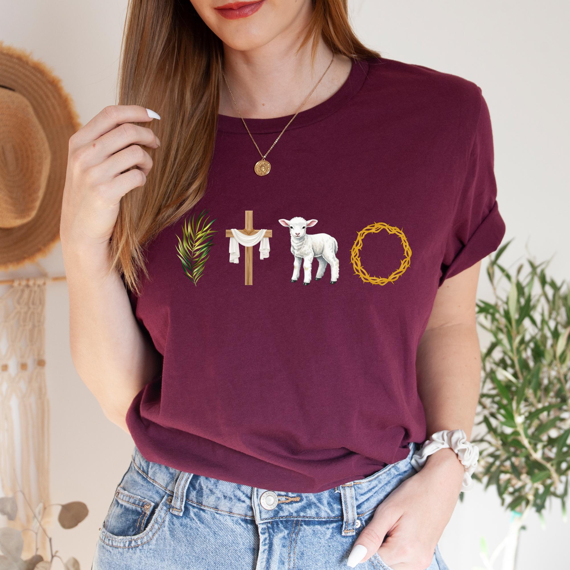 Christian Easter T-Shirt for Women – Religious Top for Mum, Grandma, Sister or Friend