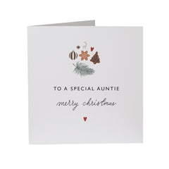 Christmas Card For Auntie To A Special Auntie Merry Christmas Card With Cute Special Xmas Icons Gift Card For Her Auntie Gift Card Aunt