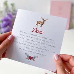 Christmas Card For Dad Daddy Merry Christmas Gift Card With Unique Emotional Message For Dad Daddy Best Christmas Gift Xmas Card Dad