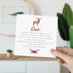 Christmas Card For Dad Daddy Merry Christmas Gift Card With Unique Emotional Message For Dad Daddy Best Christmas Gift Xmas Card Dad