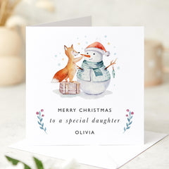 Christmas Card For Daughter Personalised Merry Christmas Card For Kids Her Girl Baby To A Special Daughter Card 1St Xmas First Christmas