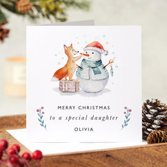 Christmas Card For Daughter Personalised Merry Christmas Card For Kids Her Girl Baby To A Special Daughter Card 1St Xmas First Christmas