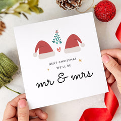 Christmas Card For Engaged Couple Xmas Card For Mr And Mrs With Card Future Husband Wife Next Christmas We'Ll Be Mrs And Mr Greeting Card