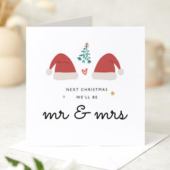 Christmas Card For Engaged Couple Xmas Card For Mr And Mrs With Card Future Husband Wife Next Christmas We'Ll Be Mrs And Mr Greeting Card