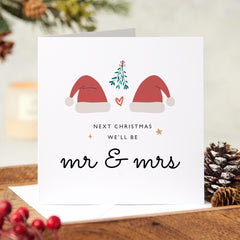 Christmas Card For Engaged Couple Xmas Card For Mr And Mrs With Card Future Husband Wife Next Christmas We'Ll Be Mrs And Mr Greeting Card