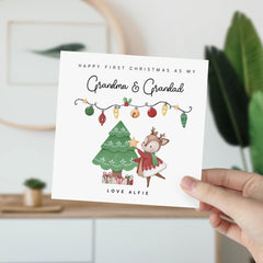 Christmas Card For Grandma And Grandad Personalised Happy First Christmas As My Grandma Grandad Gift Card 1St Xmas Card For Grandparents