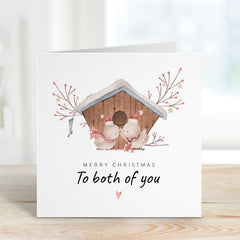 Christmas Card for Newlyweds Engaged Married Couple Cute Merry Christmas to Both of You
