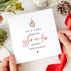 Christmas Card For Sister In Law Xmas To A Very Special Sister - In - Law Card Stylish Card For Her Xmas Card Merry Christmas Gifts