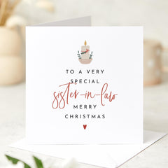 Christmas Card For Sister In Law Xmas To A Very Special Sister - In - Law Card Stylish Card For Her Xmas Card Merry Christmas Gifts