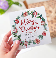 Christmas Card for Teacher Nursery Primary Assistant Teacher