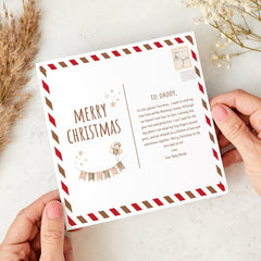 Christmas Card from Bump To Daddy Card New Dad Card Dad to Be Gift First Christmas as a Dad Pregnancy Announcement Christmas Card