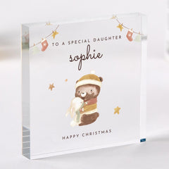 Christmas Gift for Daughter Personalised Acrylic Plaque Keepsake from Mum or Dad