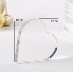 Christmas Gift for Fiancé, Heart Acrylic Plaque Keepsake 'Almost Husband' Ornament for Him, Cute Decoration