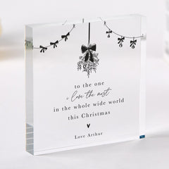 Christmas Gift for Girlfriend, Boyfriend, Wife or Husband Romantic Acrylic Plaque Xmas Keepsake