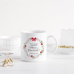 Christmas Gift for Grandma – Personalised Mug - First Xmas Keepsake with Custom Name