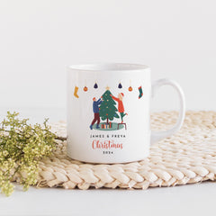 Christmas mug with couple names Gift for her him boyfriend girlfriend wife husband First Christmas together married engaged Xmas keepsake