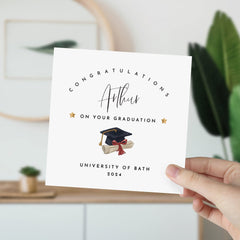 Congratulations Card With Name University Class Of 2024 Gift Card Her Him Congratulations Personalised On Your Graduation Gift Card