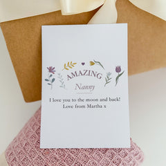 Cosy Gift Set Blanket Candle Mini Matches Card Gift for Nanny Mother's Day Grandma's Birthday Hygge Granny