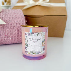 Cosy Gift Set Blanket Candle Mini Matches Jar and Card Gift for Mum Mother's Day Mum's Birthday Christmas Hygge