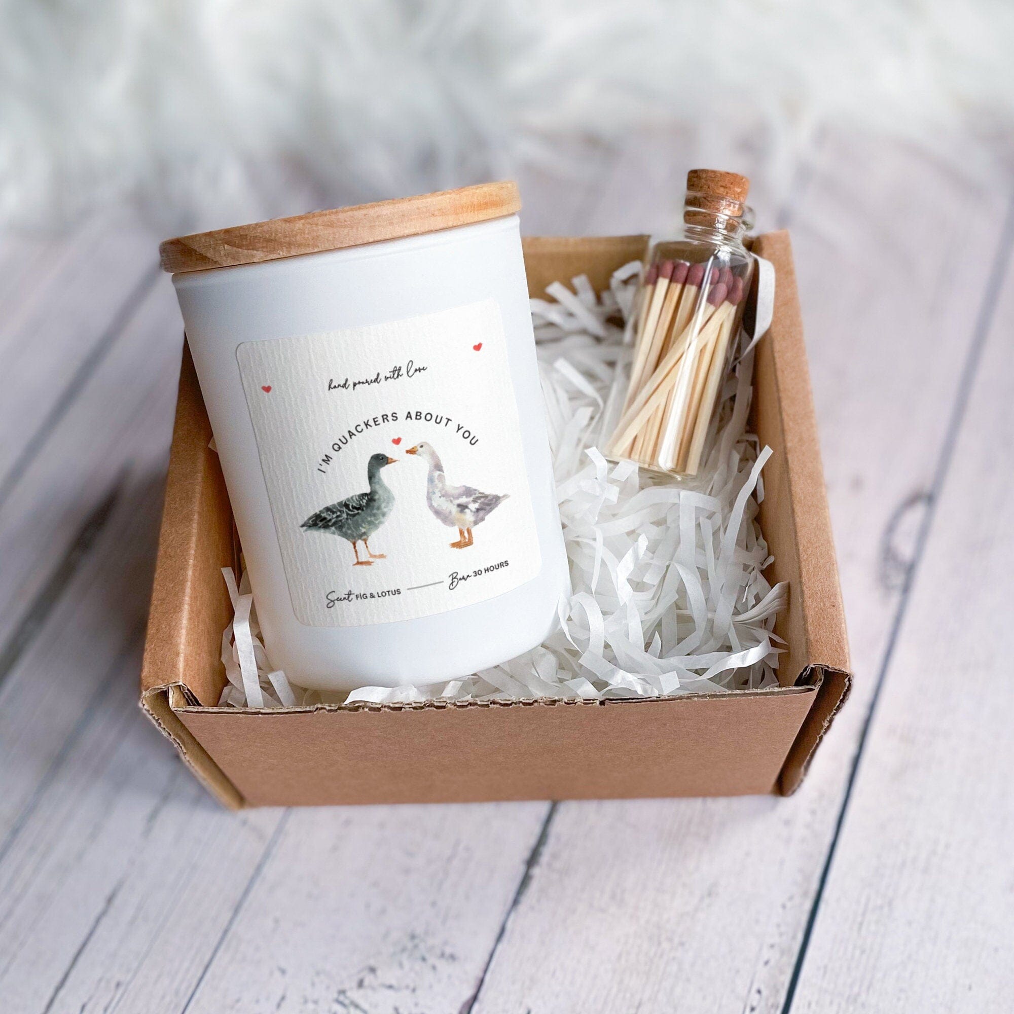 Couple Candle Gift Set I'M Quackers About You Gift For Wife Her Girlfriend Fiancée Valentine'S Day Birthday Christmas