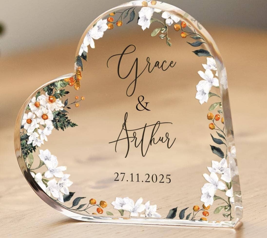 Couples Keepsake Custom Gift Partner Fiancé Newlyweds Housewarming Wedding Engagement Valentine's Day Christmas Romantic Gift for Him Her