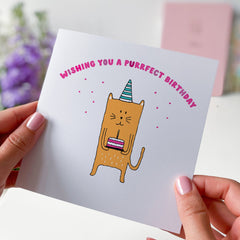 Cute Birthday Card Wishing You The Purrfect Day Card With Cute Cat Card For Cat Lover Cat Catlover Cat Lover Pet Owners Birthday Card Catdad