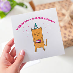 Cute Birthday Card Wishing You The Purrfect Day Card With Cute Cat Card For Cat Lover Cat Catlover Cat Lover Pet Owners Birthday Card Catdad