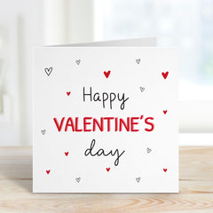 Cute Happy Valentines Day Card Love Card Romantic Card Valentines Greeting Card Boyfriend Girlfriend Hubby Wifey Gift Card Modern Minimal