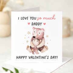 Cutevalentine's Day Card For Dad From Daughter Or Son Heartwarming Card For Daddy Thoughtful Gift For Father’Svalentine's Day