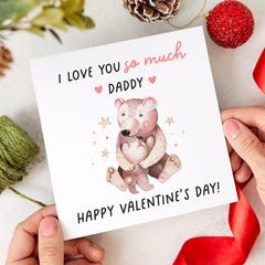 Cutevalentine's Day Card For Dad From Daughter Or Son Heartwarming Card For Daddy Thoughtful Gift For Father’Svalentine's Day