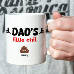 Dad's little shits mug Personalised gift for dad Fathers Day Christmas birthday gift for him Funny present Daddy Dada Papa