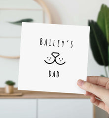 Dog Owner Gift Card To The Best Dad With Cute Dog Happy Father's Day Dog Dad's Birthday Funny Gift Card For Daddy Dad Crazy Dog Centilmen