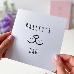 Dog Owner Gift Card To The Best Dad With Cute Dog Happy Father's Day Dog Dad's Birthday Funny Gift Card For Daddy Dad Crazy Dog Centilmen