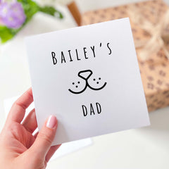 Dog Owner Gift Card To The Best Dad With Cute Dog Happy Father's Day Dog Dad's Birthday Funny Gift Card For Daddy Dad Crazy Dog Centilmen