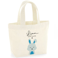 Easter Bag With Name Personalised Easter Gift For Boy Or Girl Pink Or Blue Bunny Egg Hunt Bags Baskets