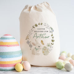 Easter Egg Hunt Sack - Gift for Kids – Bunny Delivery Bag with Custom Name