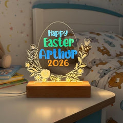 Easter LED Acrylic Lamp Gift for Baby Girl – Custom Night Light for Niece, Godgirl, Granddaughter, Daughter