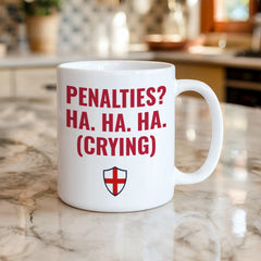 England Penalties Mug – Funny Football Fan Coffee Mug, Three Lions Supporter Gift, Match Day