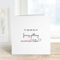 Fancy Getting Married Later Wedding Morning Gift Card For Wedding Day With Flower Wedding Square Card Hubby Wifey Husband Wife Fiance