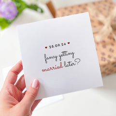 Fancy Getting Married Later Wedding Morning Gift Card For Wedding Day With Flower Wedding Square Card Hubby Wifey Husband Wife Fiance